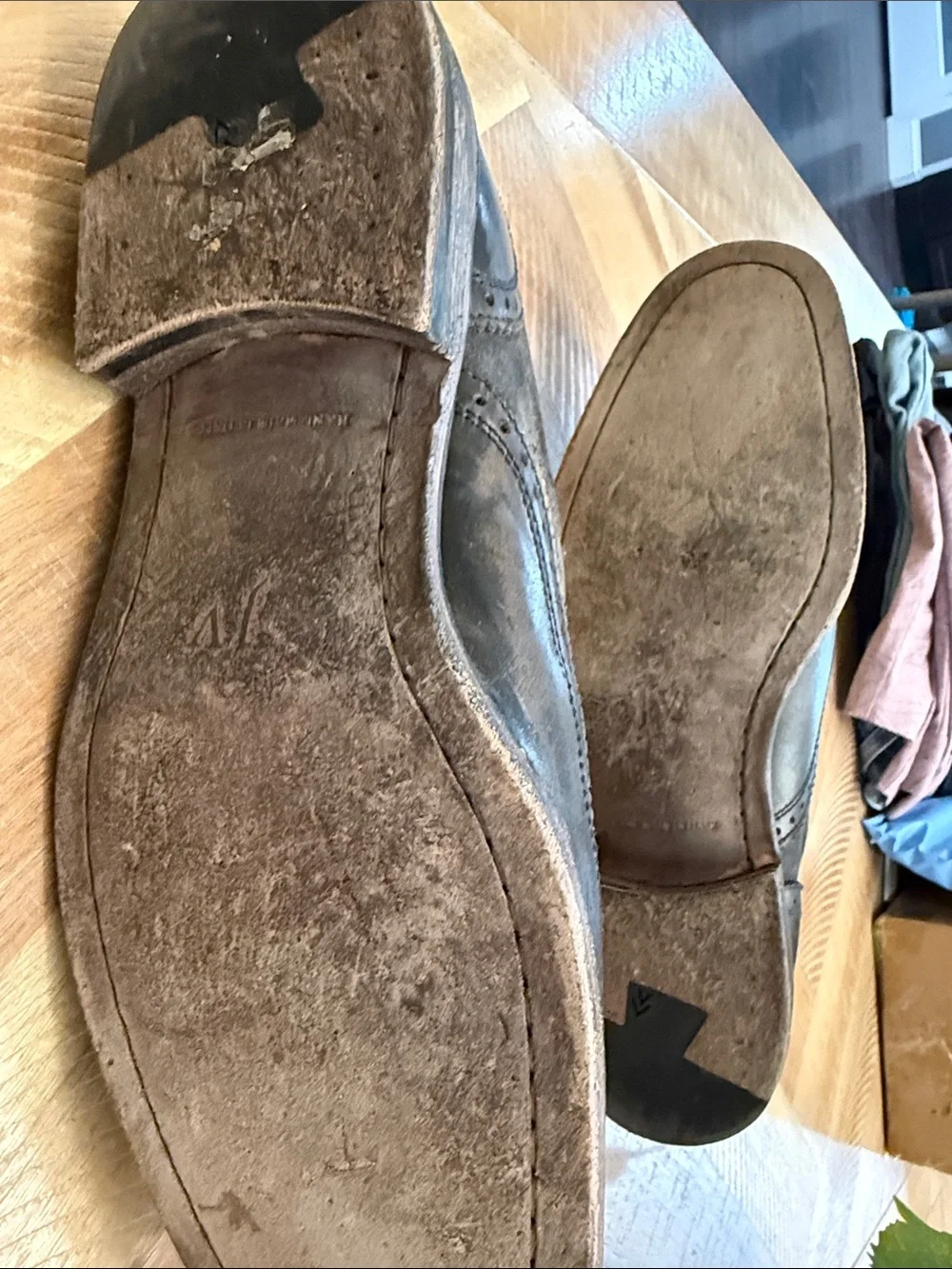 John Varvatos Dark Brown Suede & Leather Brogue Monk Strap Oxfords